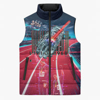 African American 1968 Black Power Salute Sleeveless Puffer Jacket Retro Cyberpunk Sci-Fi Tech Civil Rights Art