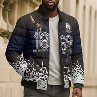 Black Power Salute African Human Rights Bomber Puffer Jacket Civil Rights Movement OPHR Mexico City 1968 Retro