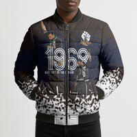 Black Power Salute African Human Rights Bomber Puffer Jacket Civil Rights Movement OPHR Mexico City 1968 Retro