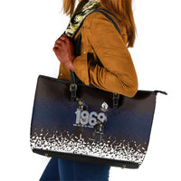 Black Power Salute African Human Rights Leather Tote Bag Civil Rights Movement OPHR Mexico City 1968 Retro