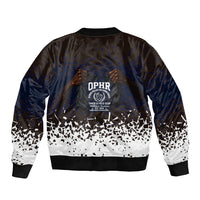 Black Power Salute African Human Rights Sleeve Zip Bomber Jacket Civil Rights Movement OPHR Mexico City 1968 Retro