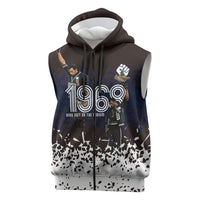 Black Power Salute African Human Rights Sleeveless Zip Hoodie Civil Rights Movement OPHR Mexico City 1968 Retro