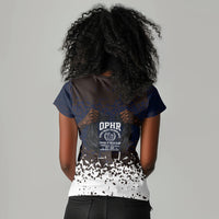 Black Power Salute African Human Rights Women V-Neck T-Shirt Civil Rights Movement OPHR Mexico City 1968 Retro