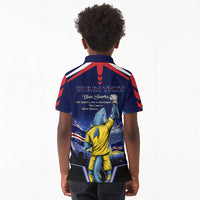 Personalized Cape Verde Blue Sharks Kid Polo Shirt African Pride Dynamic Stadium Soccer Graphic Art