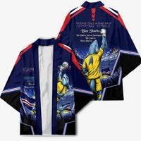 Personalized Cape Verde Blue Sharks Kimono African Pride Dynamic Stadium Soccer Graphic Art