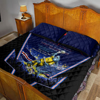 Personalized Cape Verde Blue Sharks Quilt Bed Set African Pride Dynamic Stadium Soccer Graphic Art