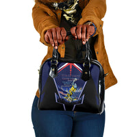 Personalized Cape Verde Blue Sharks Shoulder Handbag African Pride Dynamic Stadium Soccer Graphic Art