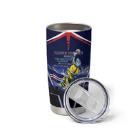 Personalized Cape Verde Blue Sharks Tumbler Cup African Pride Dynamic Stadium Soccer Graphic Art