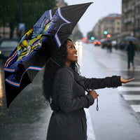 Personalized Cape Verde Blue Sharks Umbrella African Pride Dynamic Stadium Soccer Graphic Art