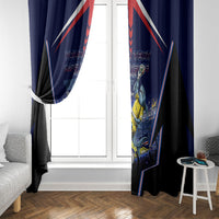 Personalized Cape Verde Blue Sharks Window Curtain African Pride Dynamic Stadium Soccer Graphic Art
