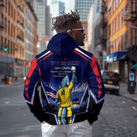 Personalized Cape Verde Blue Sharks Zip Hoodie African Pride Dynamic Stadium Soccer Graphic Art