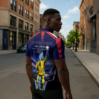Personalized Cape Verde Blue Sharks Zipper Polo Shirt African Pride Dynamic Stadium Soccer Graphic Art