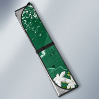 Saudi Arabia National Day Auto Sun Shade White Jasmine Arabic Calligraphy Cultural Pride