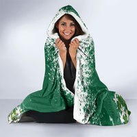 Saudi Arabia National Day Hooded Blanket White Jasmine Arabic Calligraphy Cultural Pride
