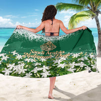 Saudi Arabia National Day Sarong White Jasmine Arabic Calligraphy Cultural Pride