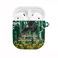 Saudi Arabia National Day AirPods Case Falcon Skyline Arabic Calligraphy Cultural Pride