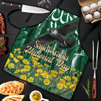Saudi Arabia National Day Apron Falcon Skyline Arabic Calligraphy Cultural Pride
