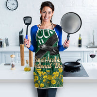 Saudi Arabia National Day Apron Falcon Skyline Arabic Calligraphy Cultural Pride