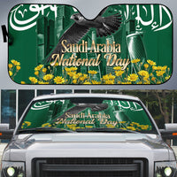 Saudi Arabia National Day Auto Sun Shade Falcon Skyline Arabic Calligraphy Cultural Pride