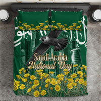 Saudi Arabia National Day Bedding Set Falcon Skyline Arabic Calligraphy Cultural Pride