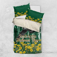Saudi Arabia National Day Bedding Set Falcon Skyline Arabic Calligraphy Cultural Pride