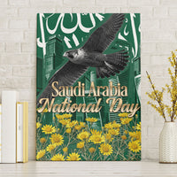 Saudi Arabia National Day Canvas Wall Art Falcon Skyline Arabic Calligraphy Cultural Pride