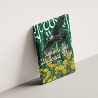 Saudi Arabia National Day Canvas Wall Art Falcon Skyline Arabic Calligraphy Cultural Pride