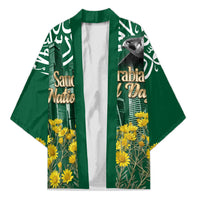 Saudi Arabia National Day Kimono Falcon Skyline Arabic Calligraphy Cultural Pride