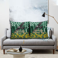 Saudi Arabia National Day Pillow Cover Falcon Skyline Arabic Calligraphy Cultural Pride