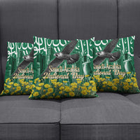 Saudi Arabia National Day Pillow Cover Falcon Skyline Arabic Calligraphy Cultural Pride