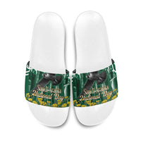 Saudi Arabia National Day Slide Sandals Falcon Skyline Arabic Calligraphy Cultural Pride