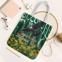 Saudi Arabia National Day Tote Bag Falcon Skyline Arabic Calligraphy Cultural Pride