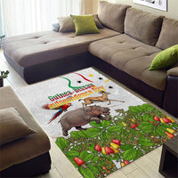 Guinea-Bissau Independence Day Area Rug African Wildlife Cashew Harvest Cultural Pride