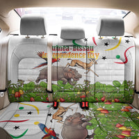 Guinea-Bissau Independence Day Back Car Seat Cover African Wildlife Cashew Harvest Cultural Pride