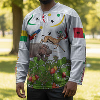 Guinea-Bissau Independence Day Hockey Jersey African Wildlife Cashew Harvest Cultural Pride