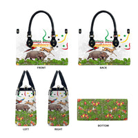 Guinea-Bissau Independence Day Leather Bag African Wildlife Cashew Harvest Cultural Pride