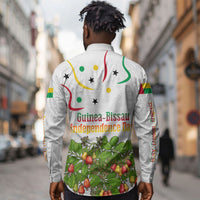 Guinea-Bissau Independence Day Long Sleeve Button Shirt African Wildlife Cashew Harvest Cultural Pride