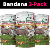 Guinea-Bissau Independence Day Neck Gaiter African Wildlife Cashew Harvest Cultural Pride