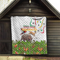 Guinea-Bissau Independence Day Quilt African Wildlife Cashew Harvest Cultural Pride