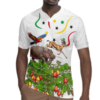Guinea-Bissau Independence Day Rugby Jersey African Wildlife Cashew Harvest Cultural Pride