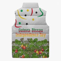 Guinea-Bissau Independence Day Sleeveless Puffer Jacket African Wildlife Cashew Harvest Cultural Pride