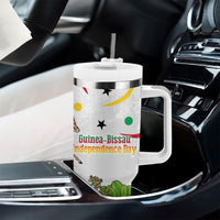 Guinea-Bissau Independence Day Tumbler With Handle African Wildlife Cashew Harvest Cultural Pride