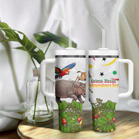 Guinea-Bissau Independence Day Tumbler With Handle African Wildlife Cashew Harvest Cultural Pride