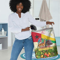 Guinea-Bissau Independence Day Laundry Basket African Wildlife Cashew Harvest National Flag
