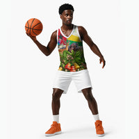 Guinea-Bissau Independence Day Basketball Jersey African Wildlife Cashew Harvest National Flag