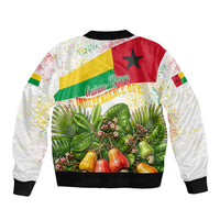 Guinea-Bissau Independence Day Bomber Jacket African Wildlife Cashew Harvest National Flag