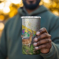 Guinea-Bissau Independence Day 4 in 1 Can Cooler Tumbler African Wildlife Cashew Harvest National Flag