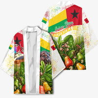 Guinea-Bissau Independence Day Kimono African Wildlife Cashew Harvest National Flag