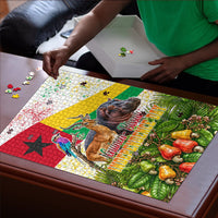 Guinea-Bissau Independence Day Puzzle African Wildlife Cashew Harvest National Flag