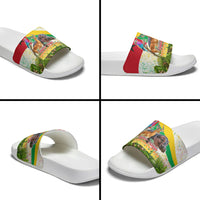 Guinea-Bissau Independence Day Slide Sandals African Wildlife Cashew Harvest National Flag